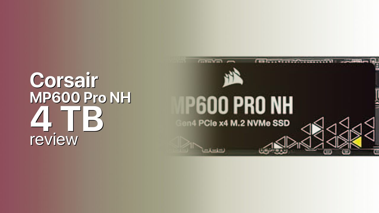 Corsair MP600 Pro NH 4TB NVMe SSD detailed specs