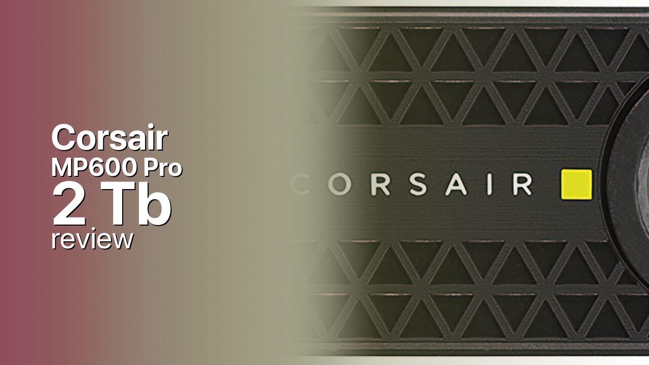 Corsair MP600 Pro 2Tb NVMe specs