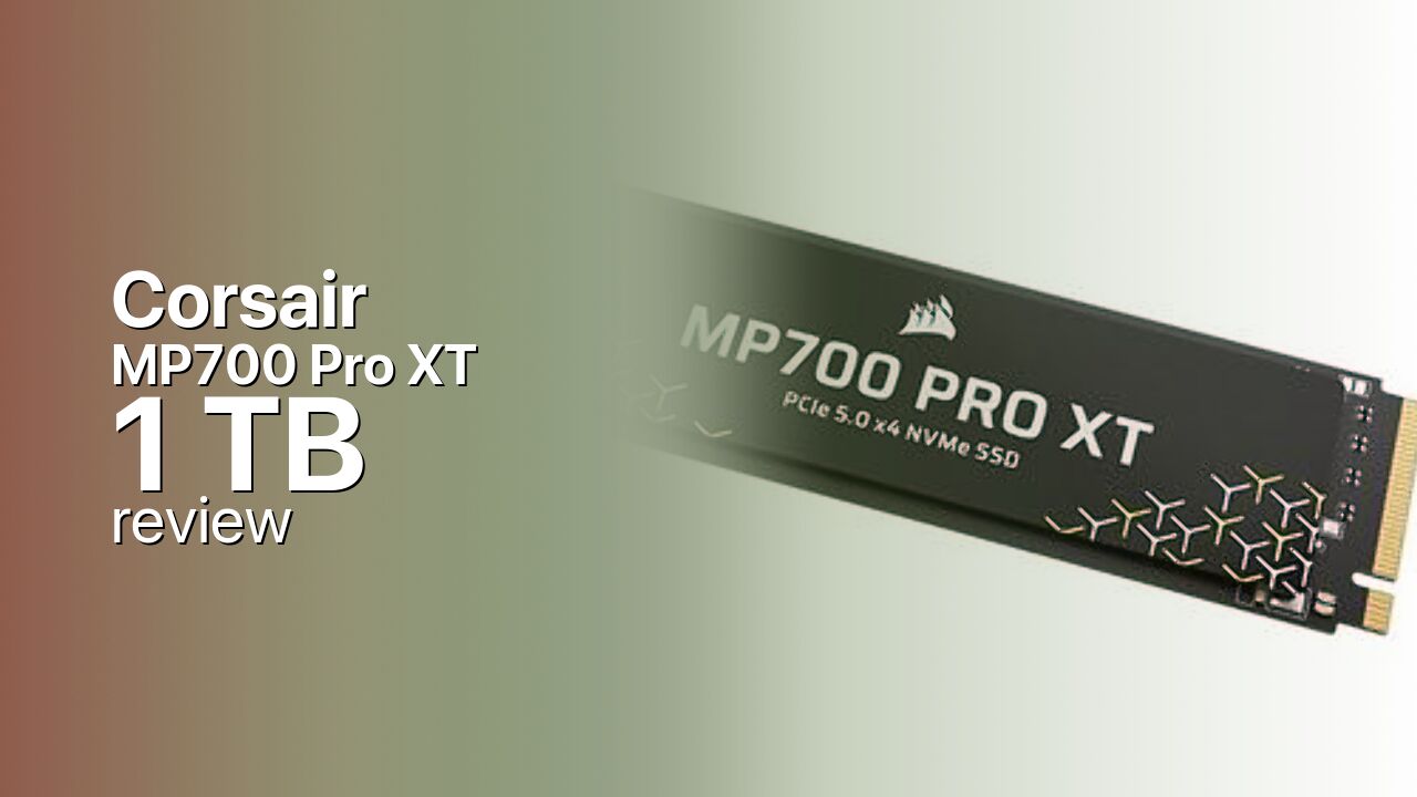 Corsair MP700 Pro XT 1TB — PCIe 5.0 NVMe SSD for Enthusiasts
