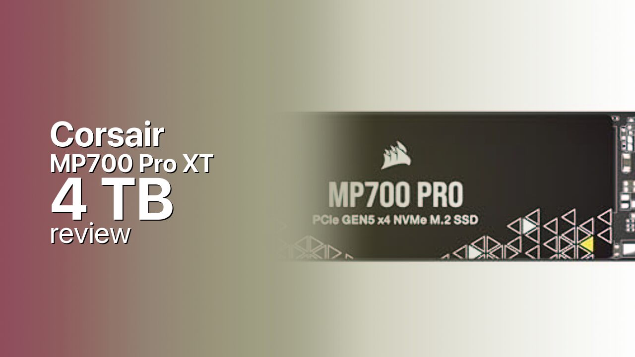 Corsair MP700 Pro XT 4TB — PCIe 5.0 Flagship for Large Workloads Corsair MP700 Pro XT 4TB — PCIe 5.0 Flagship for Large Workloads