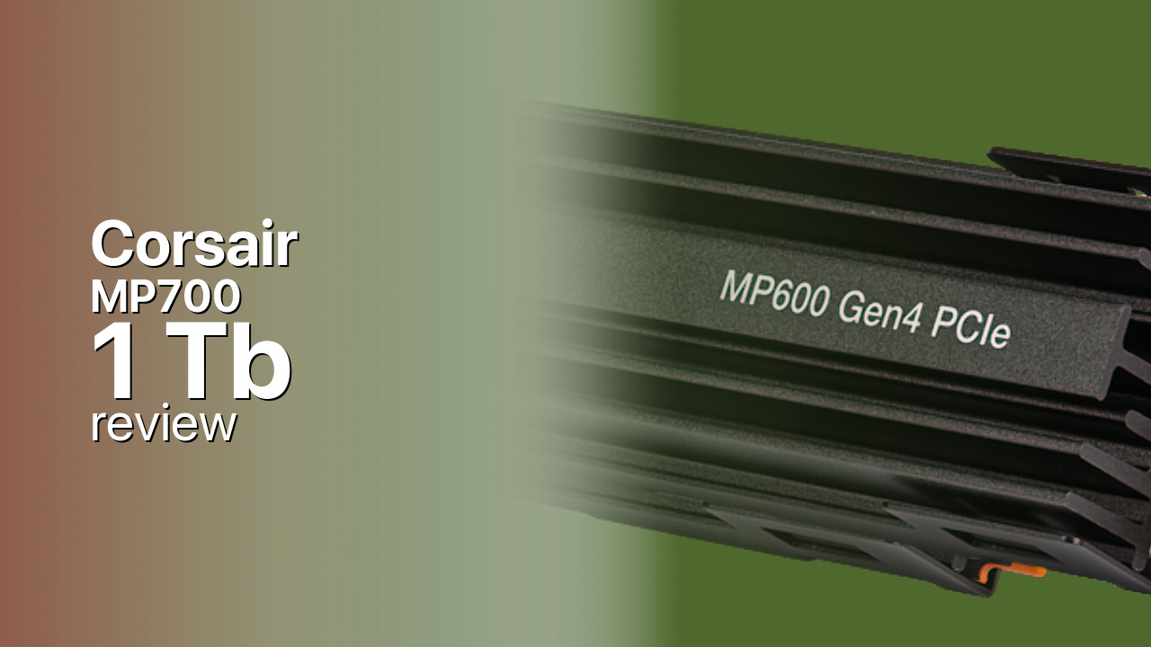 Corsair MP700 1Tb SSD technical specs