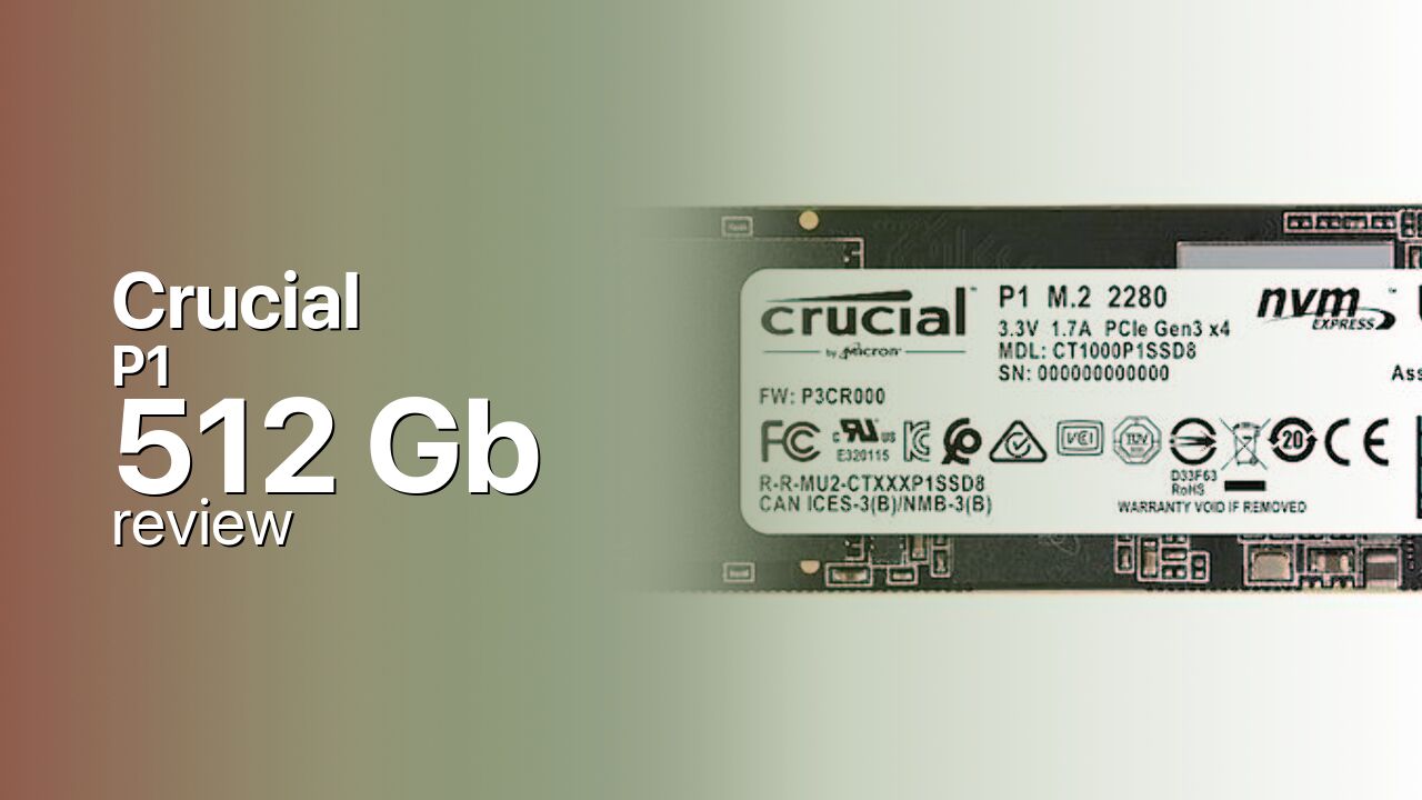 Crucial P1 512Gb SSD detailed specs