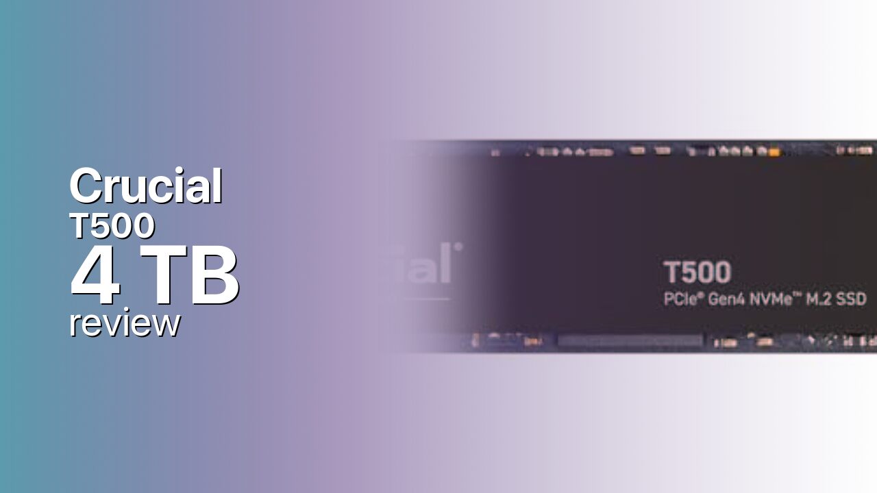 Crucial T500 4TB NVMe SSD technical specs Crucial T500 4TB NVMe SSD technical specs