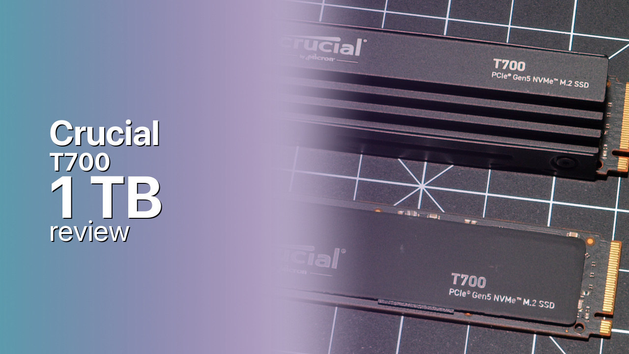 Crucial T700 1 TB: the original PCIe 5.0 NVMe from Crucial Crucial T700 1 TB: the original PCIe 5.0 NVMe from Crucial