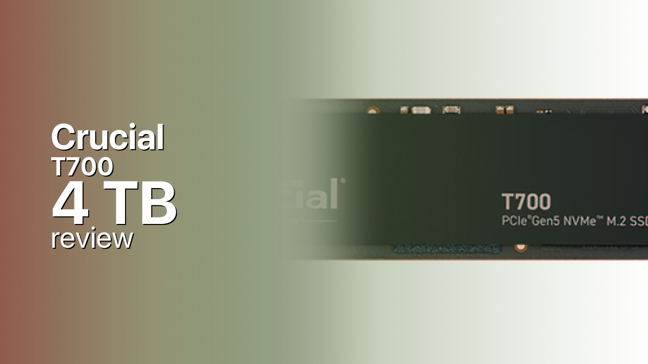 Crucial T700 4 TB: the high-capacity PCIe 5.0 entry with 2,400 TBW Crucial T700 4 TB: the high-capacity PCIe 5.0 entry with 2,400 TBW