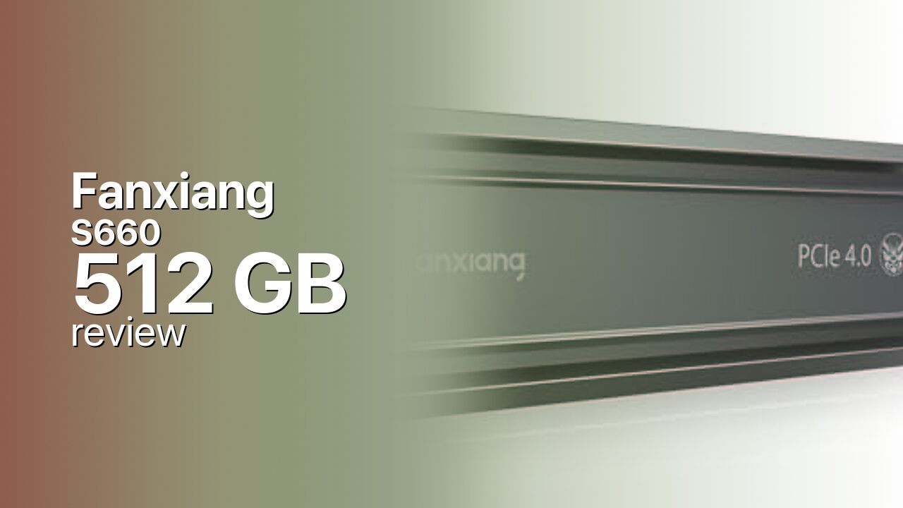 Fanxiang S660 512GB NVMe review Fanxiang S660 512GB NVMe review