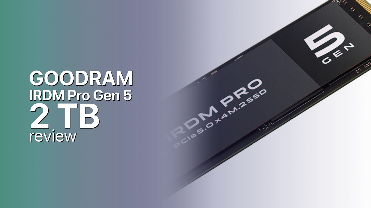 GOODRAM IRDM Pro Gen 5 2TB SSD detailed specifications