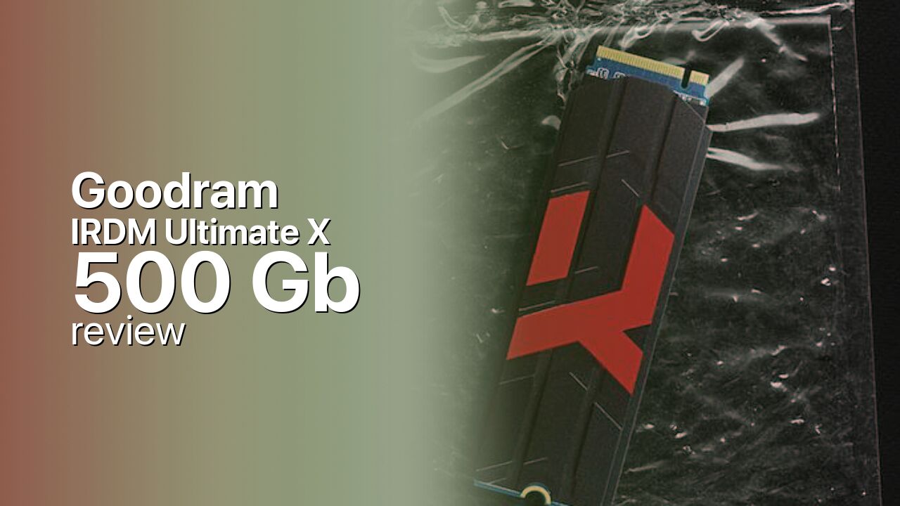 Goodram IRDM Ultimate X 500Gb NVMe tech specs