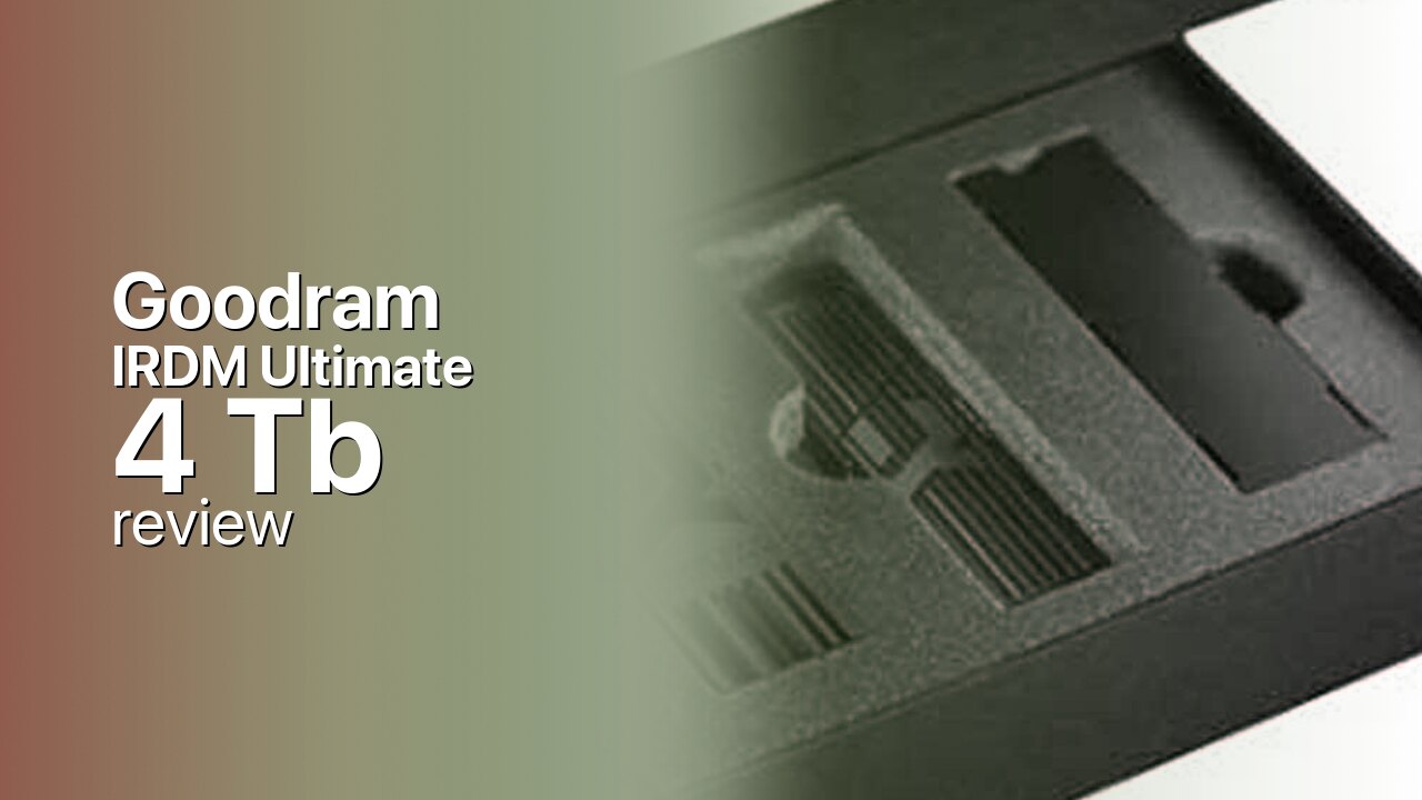 Goodram IRDM Ultimate 4Tb SSD review