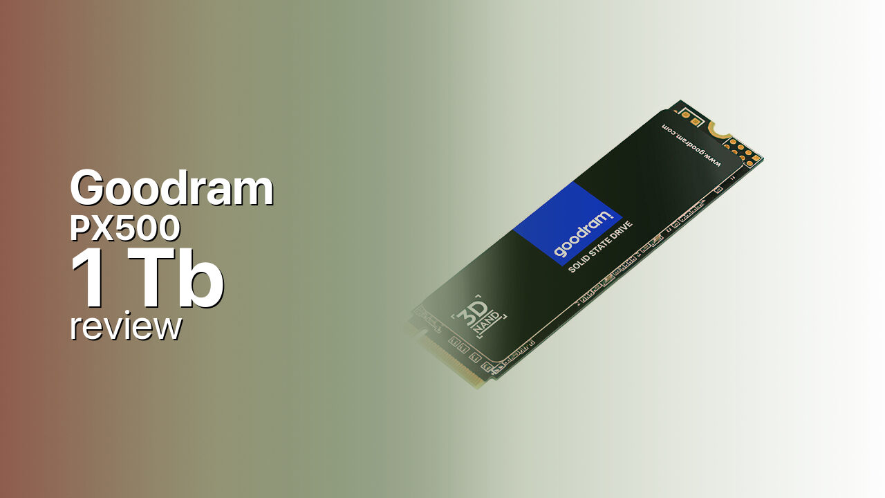 Goodram PX500 1Tb NVMe SSD tech specifications