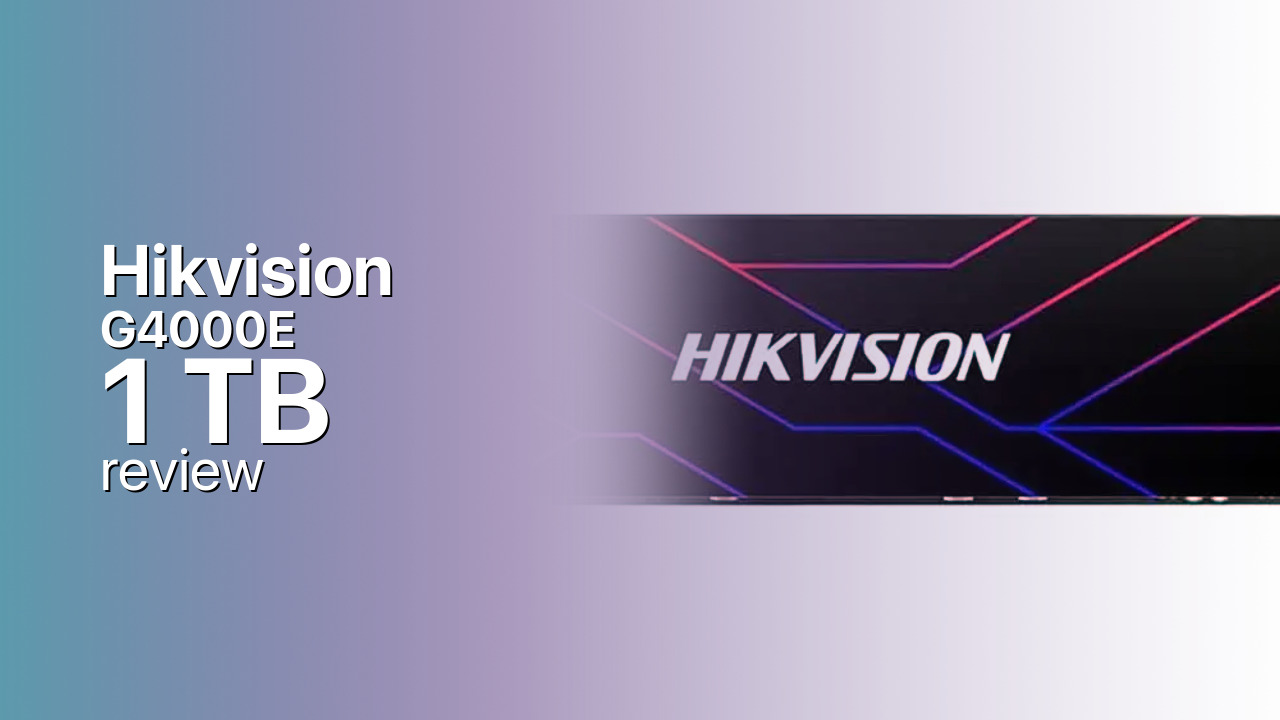 Hikvision G4000E 1TB NVMe SSD specifications