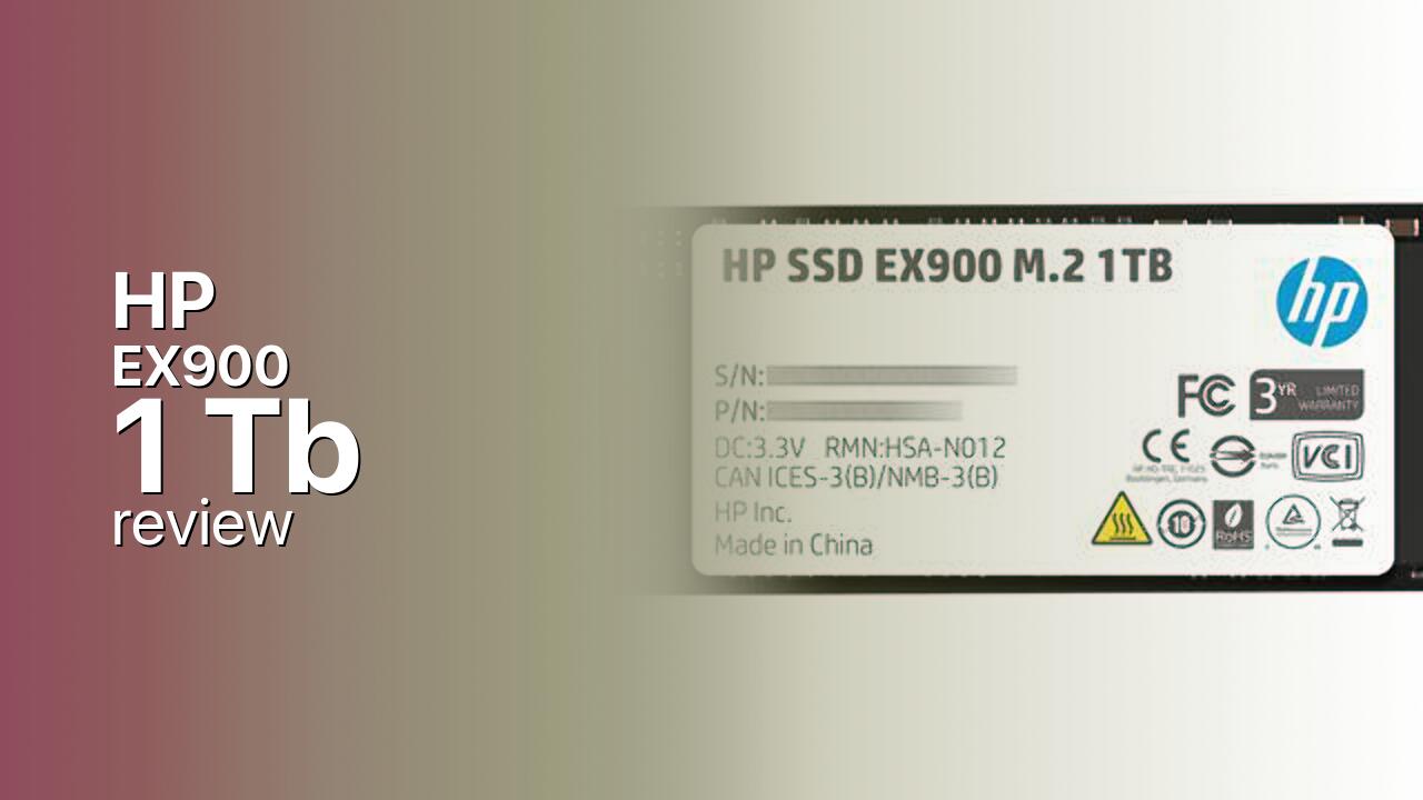 HP EX900 1Tb NVMe technical specifications