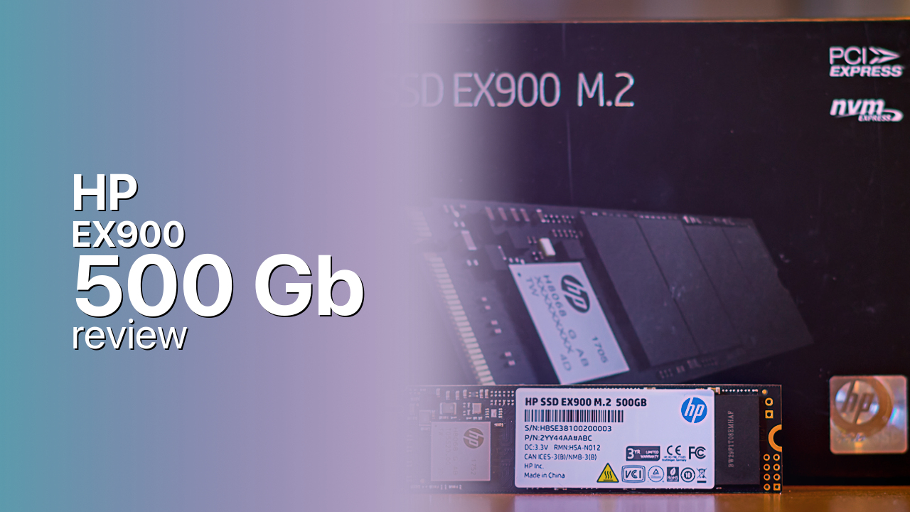 HP EX900 500Gb NVMe detailed specifications