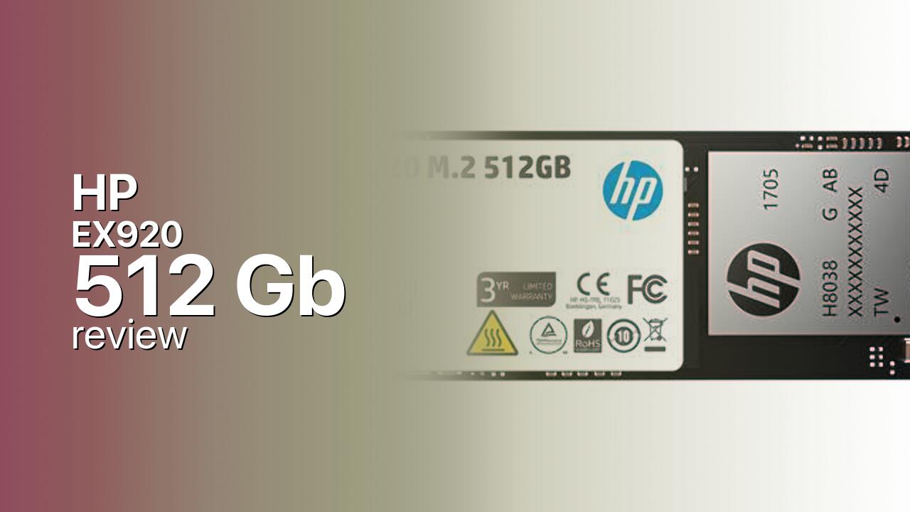 HP EX920 512Gb NVMe tech specs