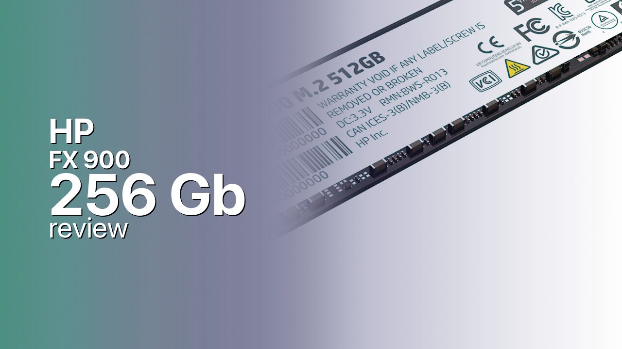 HP FX 900 256Gb NVMe technical specs