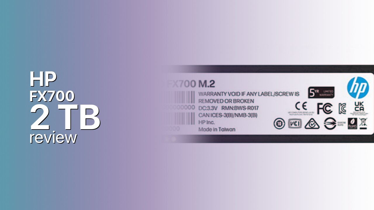 HP FX700 2TB SSD tech specifications