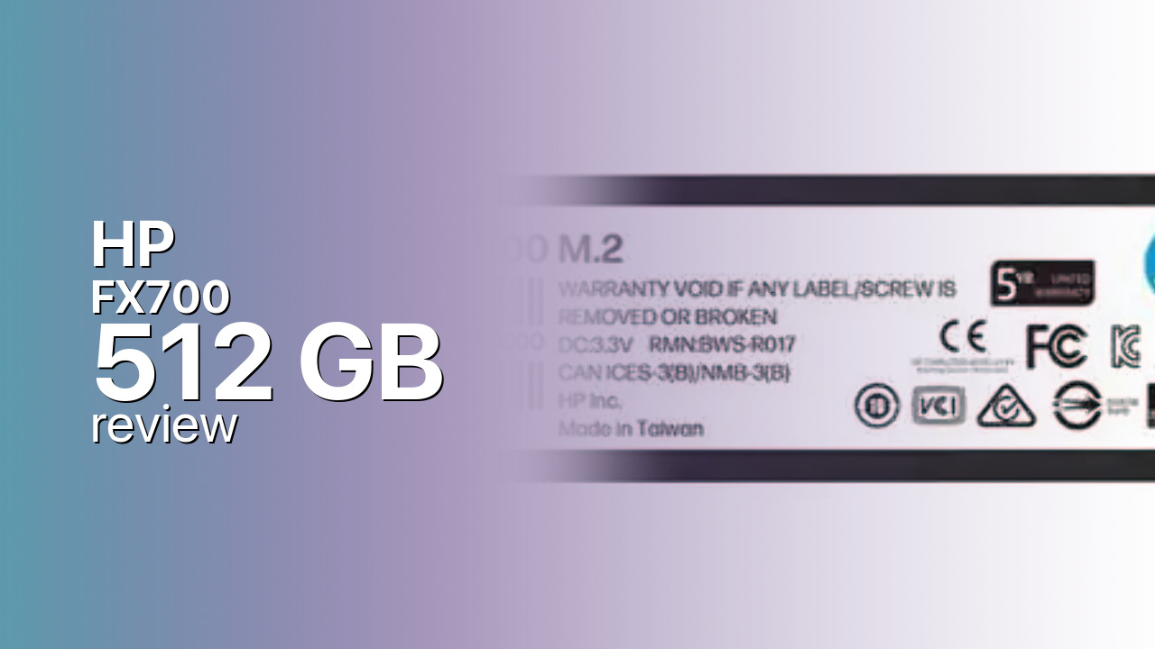 HP FX700 512GB NVMe detailed specs HP FX700 512GB NVMe detailed specs