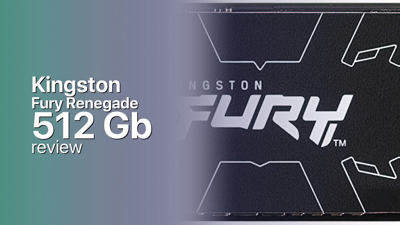 Kingston Fury Renegade 512Gb NVMe SSD tech specs