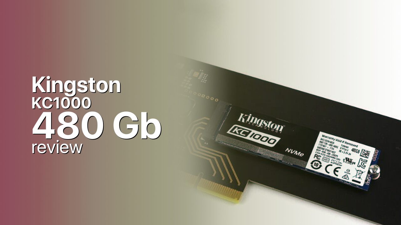 Kingston KC1000 480Gb NVMe technical review