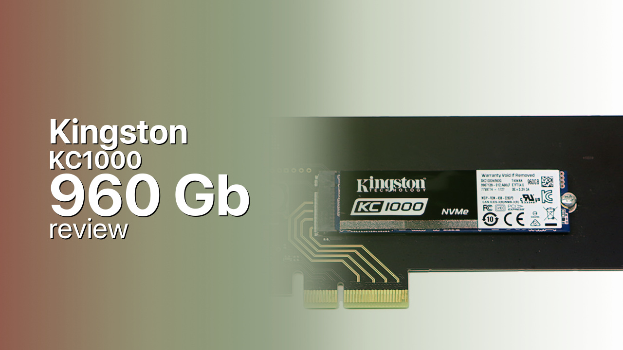 Kingston KC1000 960Gb NVMe technical specs