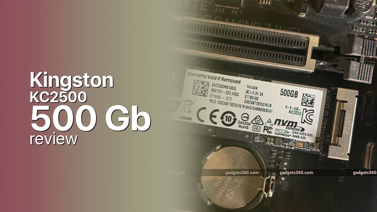 Kingston KC2500 500Gb NVMe SSD specs