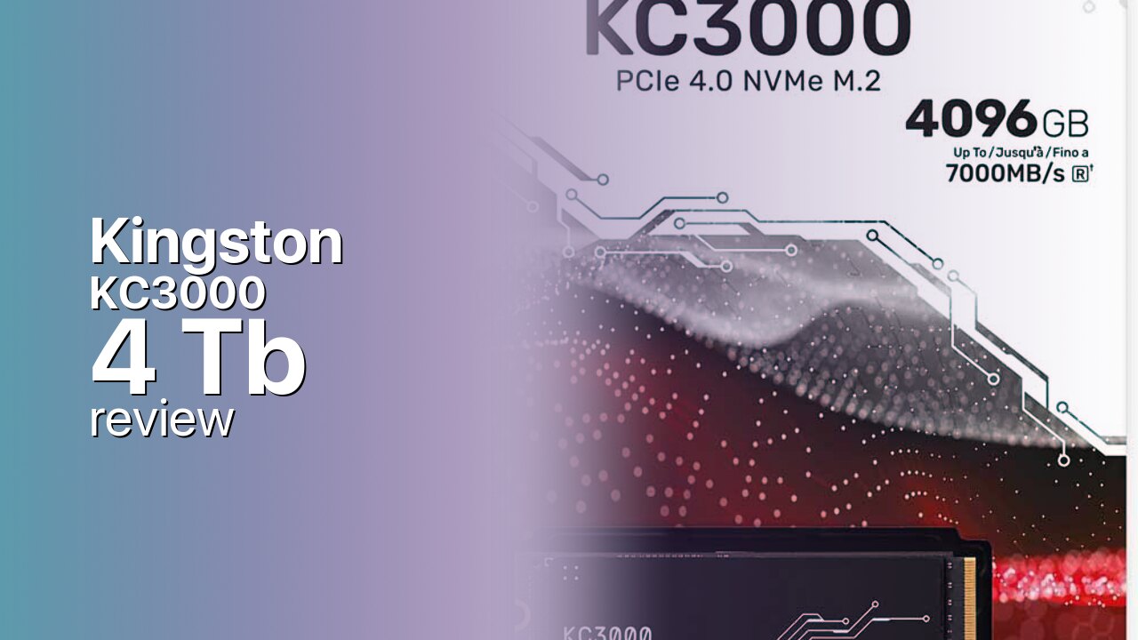Kingston KC3000 4Tb SSD technical review