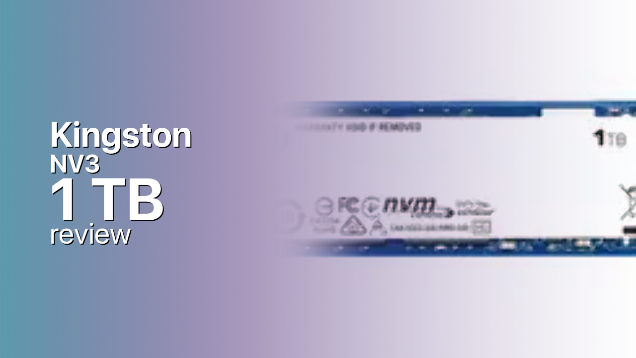 Kingston NV3 1TB: the mainstream sweet-spot capacity Kingston NV3 1TB: the mainstream sweet-spot capacity
