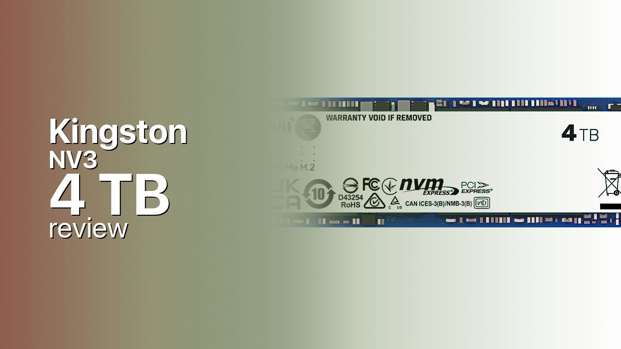 Kingston NV3 4TB: bulk capacity at a budget price Kingston NV3 4TB: bulk capacity at a budget price