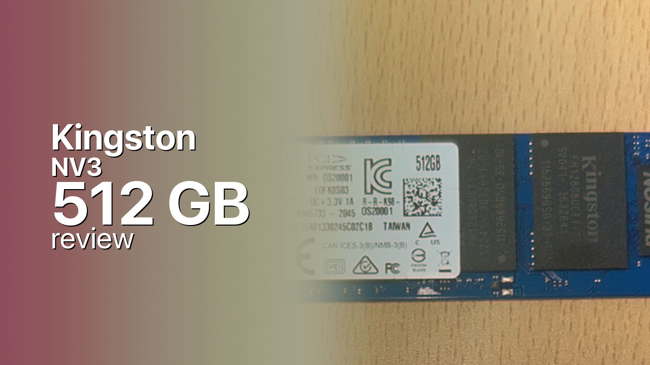 Kingston NV3 512GB: the entry capacity runs slower Kingston NV3 512GB: the entry capacity runs slower