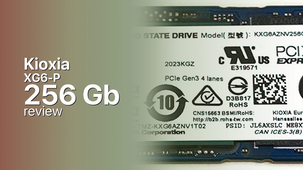 Kioxia XG6-P 256Gb NVMe SSD review