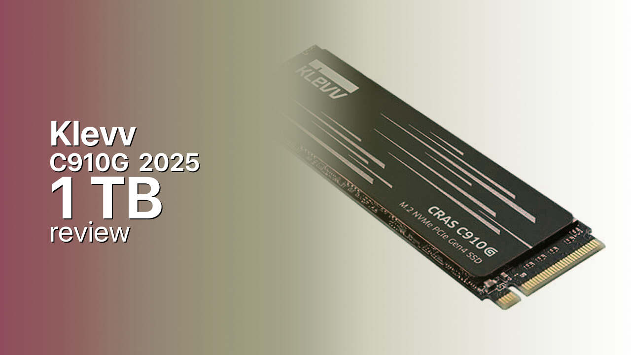 Klevv C910G 2025 1TB NVMe SSD technical specifications Klevv C910G 2025 1TB NVMe SSD technical specifications