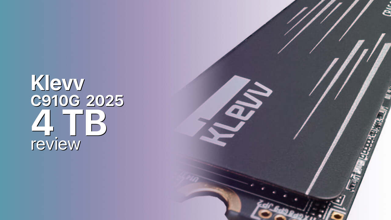 Klevv C910G 2025 4TB SSD detailed review Klevv C910G 2025 4TB SSD detailed review