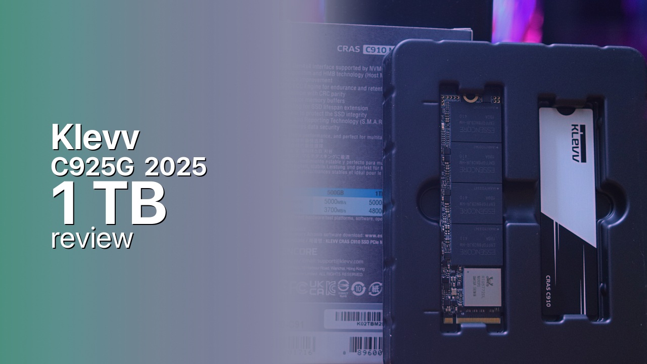 Klevv C925G 2025 1TB NVMe SSD review Klevv C925G 2025 1TB NVMe SSD review