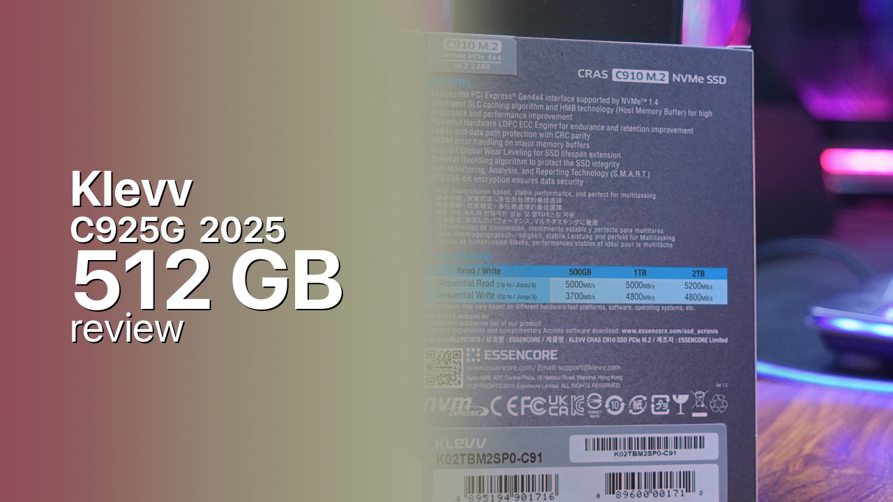 Klevv C925G 2025 512GB NVMe tech review Klevv C925G 2025 512GB NVMe tech review