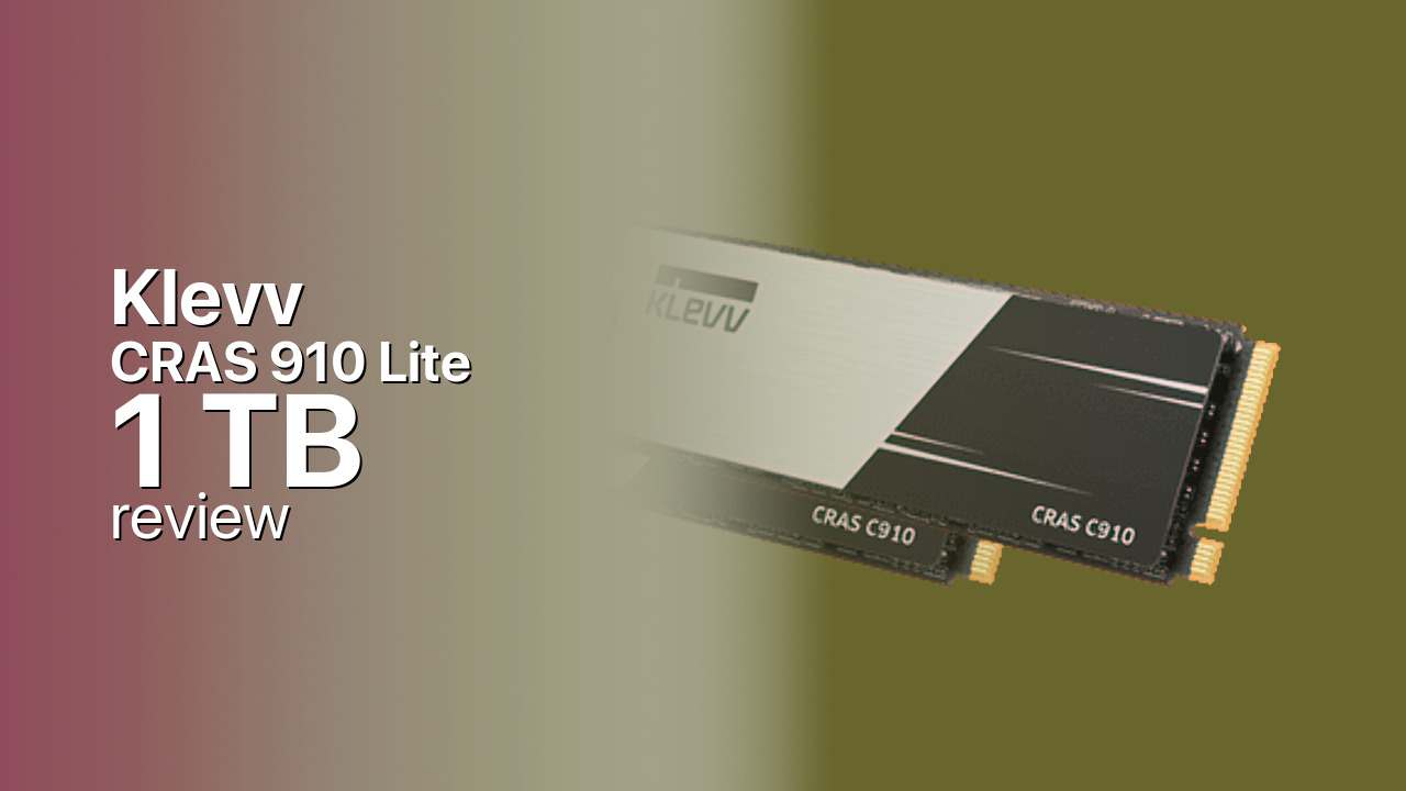 Klevv CRAS 910 Lite 1TB NVMe tech specs Klevv CRAS 910 Lite 1TB NVMe tech specs