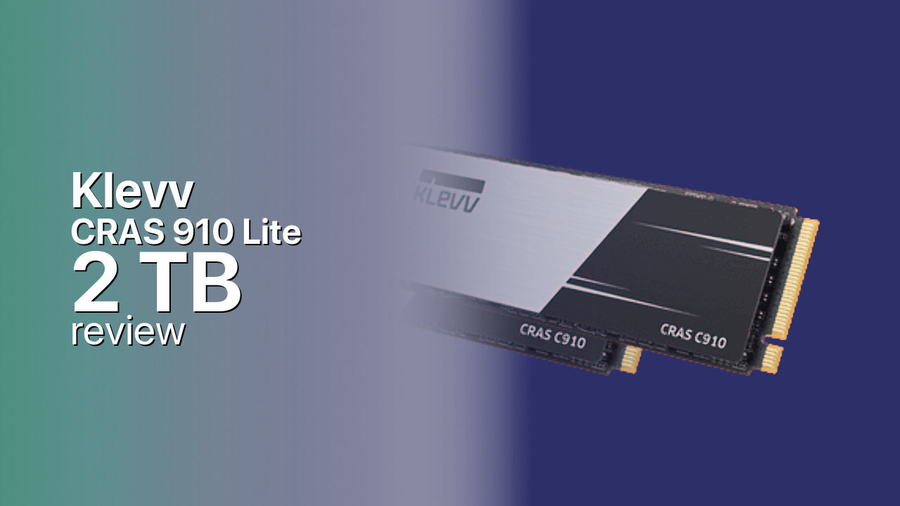 Klevv CRAS 910 Lite 2TB NVMe SSD technical review