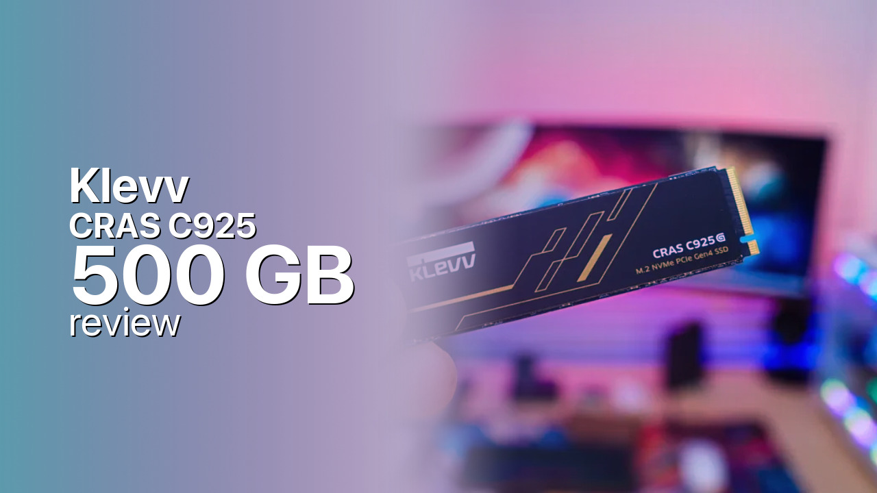 Klevv CRAS C925 500GB SSD technical review