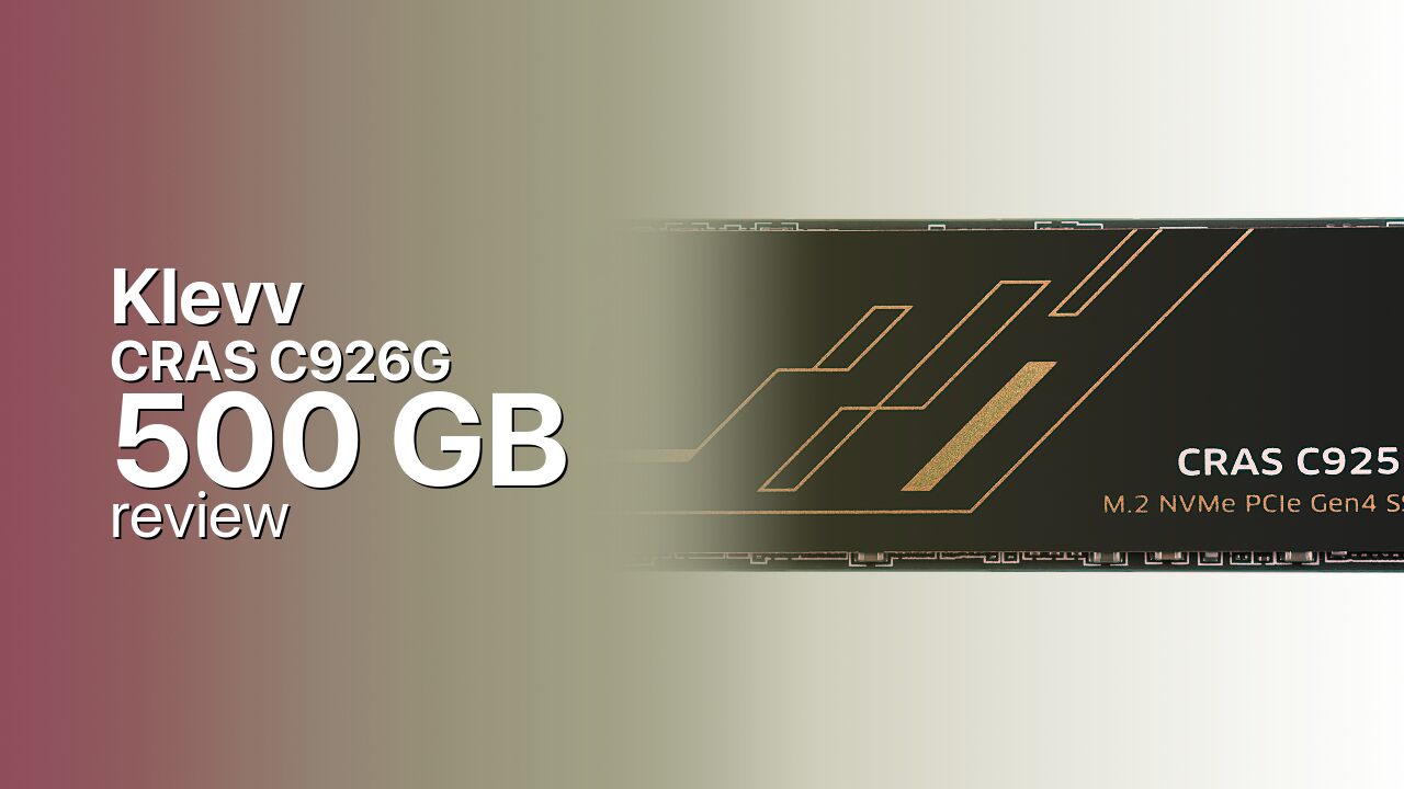 Klevv CRAS C926G 500GB SSD detailed review Klevv CRAS C926G 500GB SSD detailed review