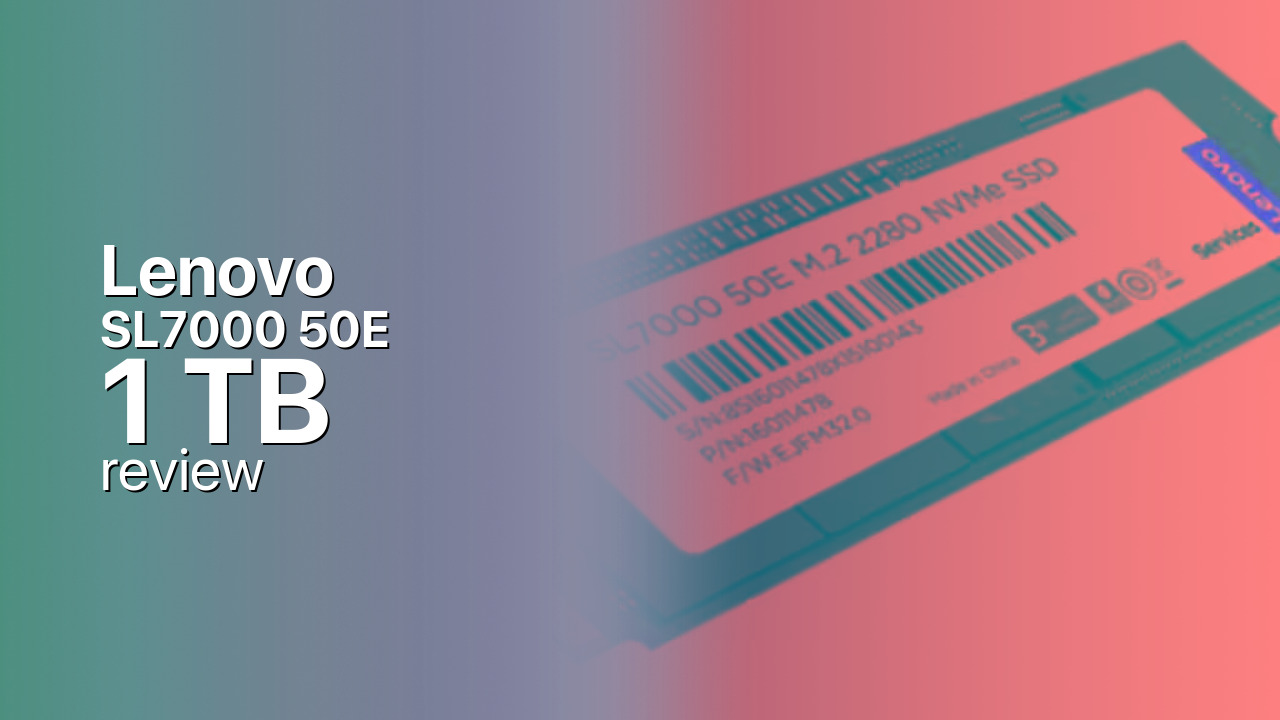 Lenovo SL7000 50E 1TB PCIe 5.0 SSD Review