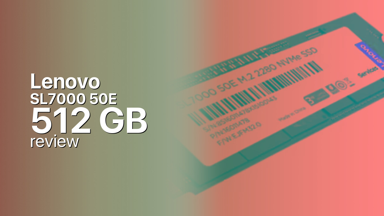 Lenovo SL7000 50E 512 GB PCIe 5.0 SSD Review