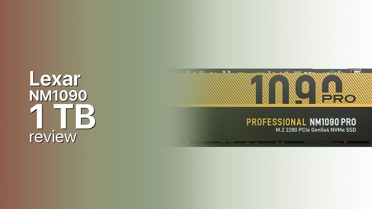 Lexar NM1090 Pro 1TB PCIe 5.0 NVMe SSD Review