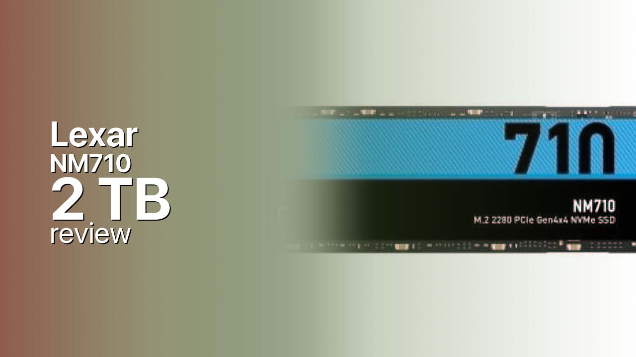 Lexar NM710 2TB NVMe detailed specifications