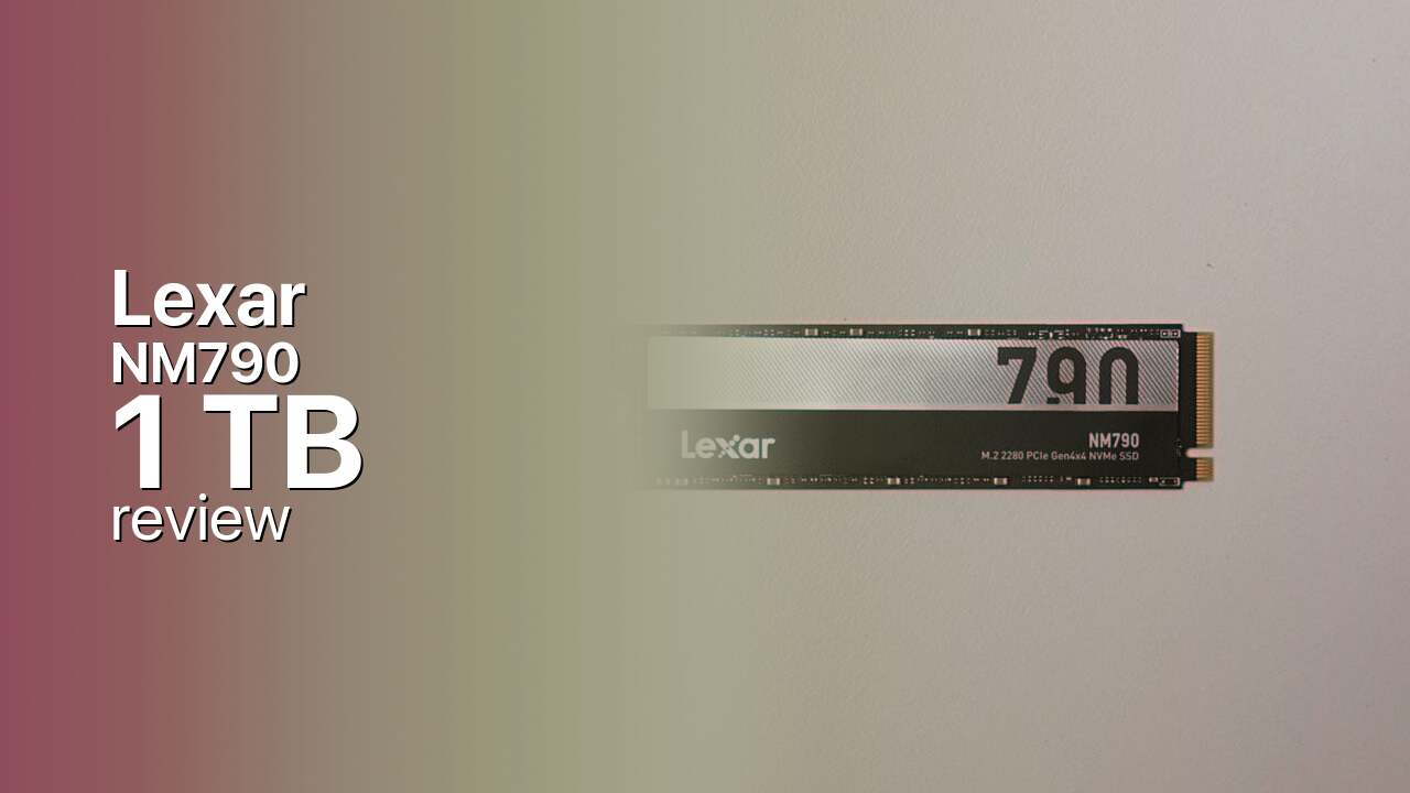 Lexar NM790 1TB: Full Speed, DRAM-less Efficiency Lexar NM790 1TB: Full Speed, DRAM-less Efficiency
