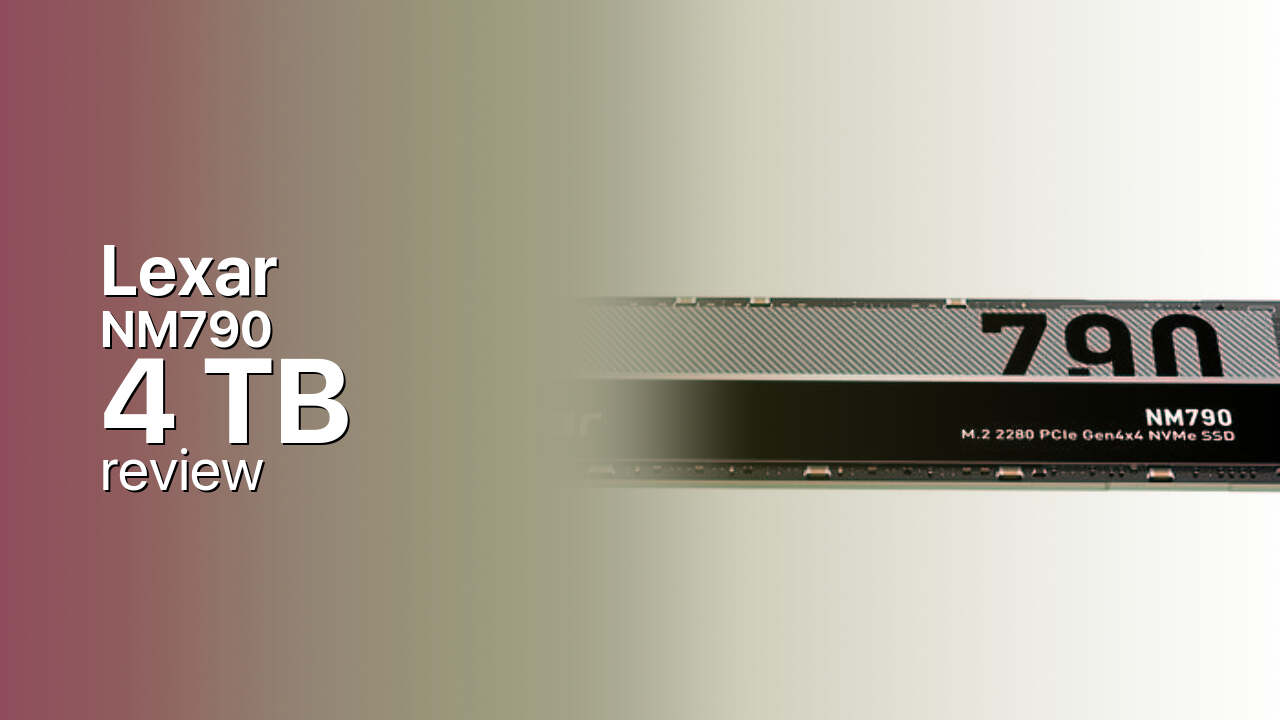 Lexar NM790 4TB NVMe SSD technical specs Lexar NM790 4TB NVMe SSD technical specs