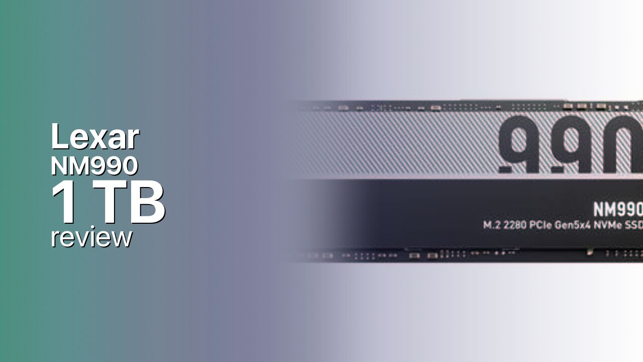 Lexar NM990 1TB PCIe 5.0 NVMe SSD Review