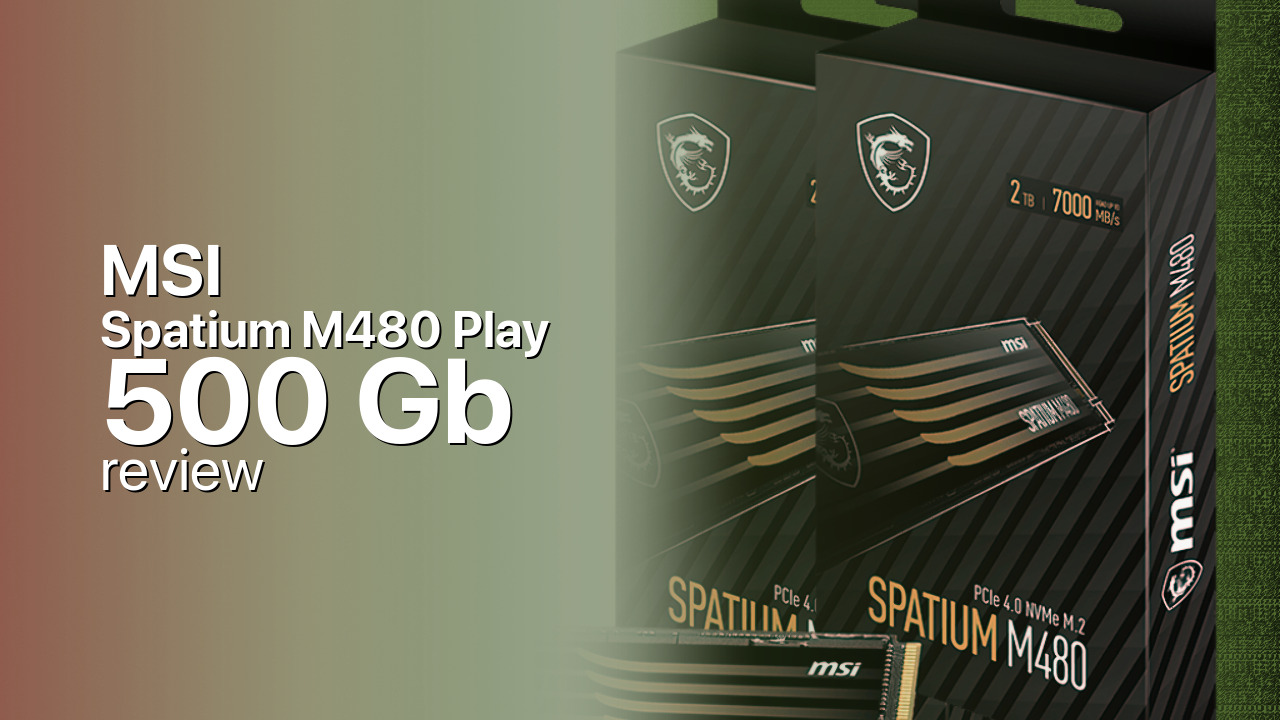 MSI Spatium M480 Play 500Gb NVMe SSD technical specs