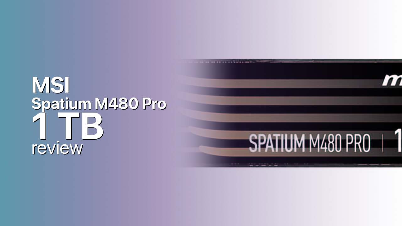MSI Spatium M480 Pro 1TB Review — Phison E18, Maxed Out