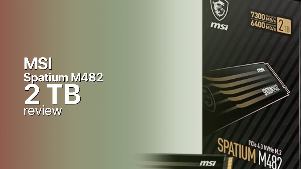 MSI Spatium M482 2TB NVMe SSD technical specs MSI Spatium M482 2TB NVMe SSD technical specs
