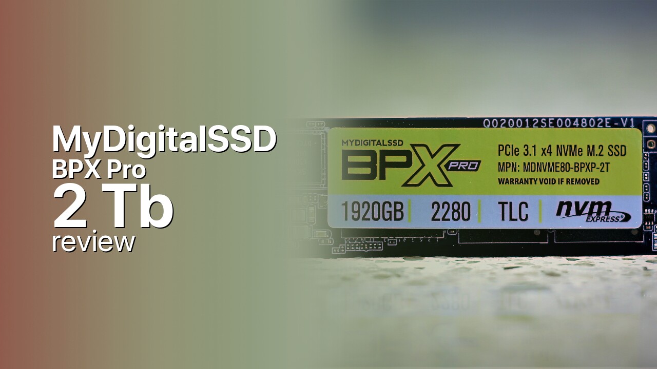 MyDigitalSSD BPX Pro 2Tb NVMe tech specs