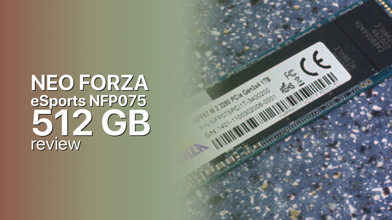 Neo Forza eSports NFP075 512 GB: mainstream PCIe 3.0 NVMe with DRAM Neo Forza eSports NFP075 512 GB: mainstream PCIe 3.0 NVMe with DRAM
